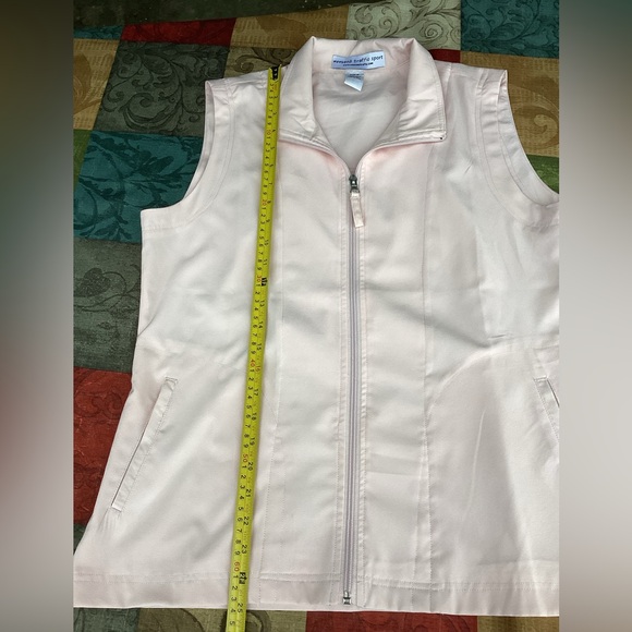 Women's Light Pink Zip-Front Sleeveless Vest Weekend Traffic Sport Size M - Picture 3 of 7